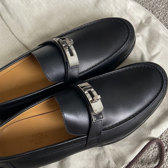 Brand new hermes destin loafer black silver size 40 - Picture 9 of 10